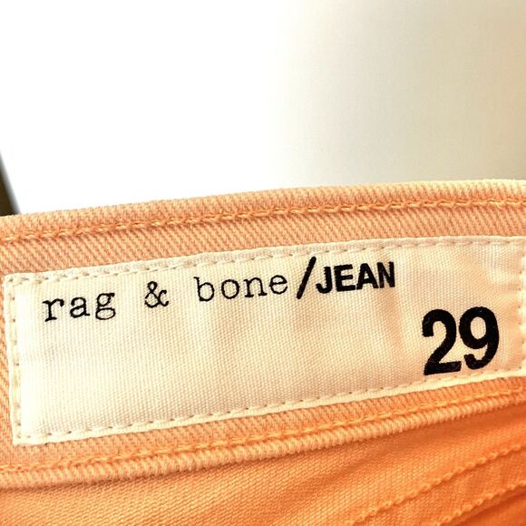 Rag & Bone Jeans Women’s 29 X 26 Peach High Rise Skinny Made USA Spring - Picture 3 of 10